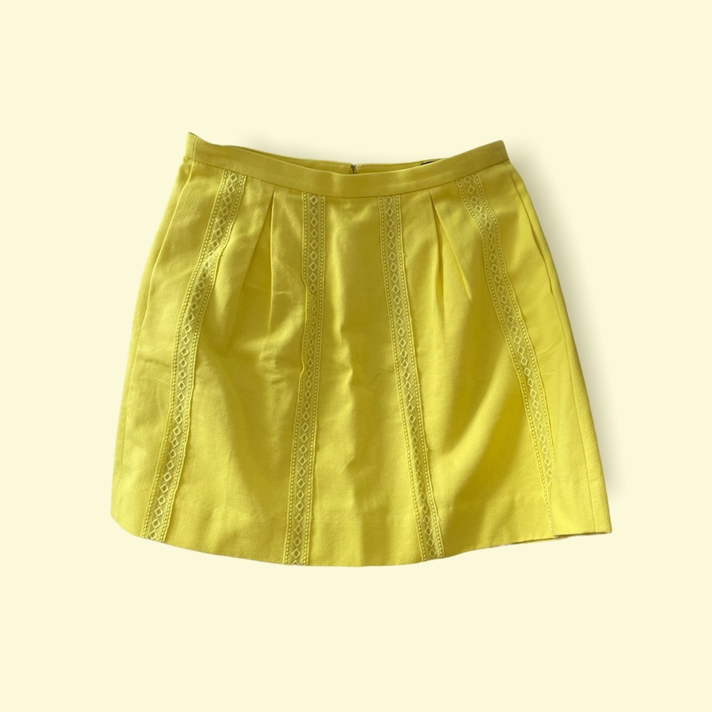 J Crew Yellow Lace Skirt